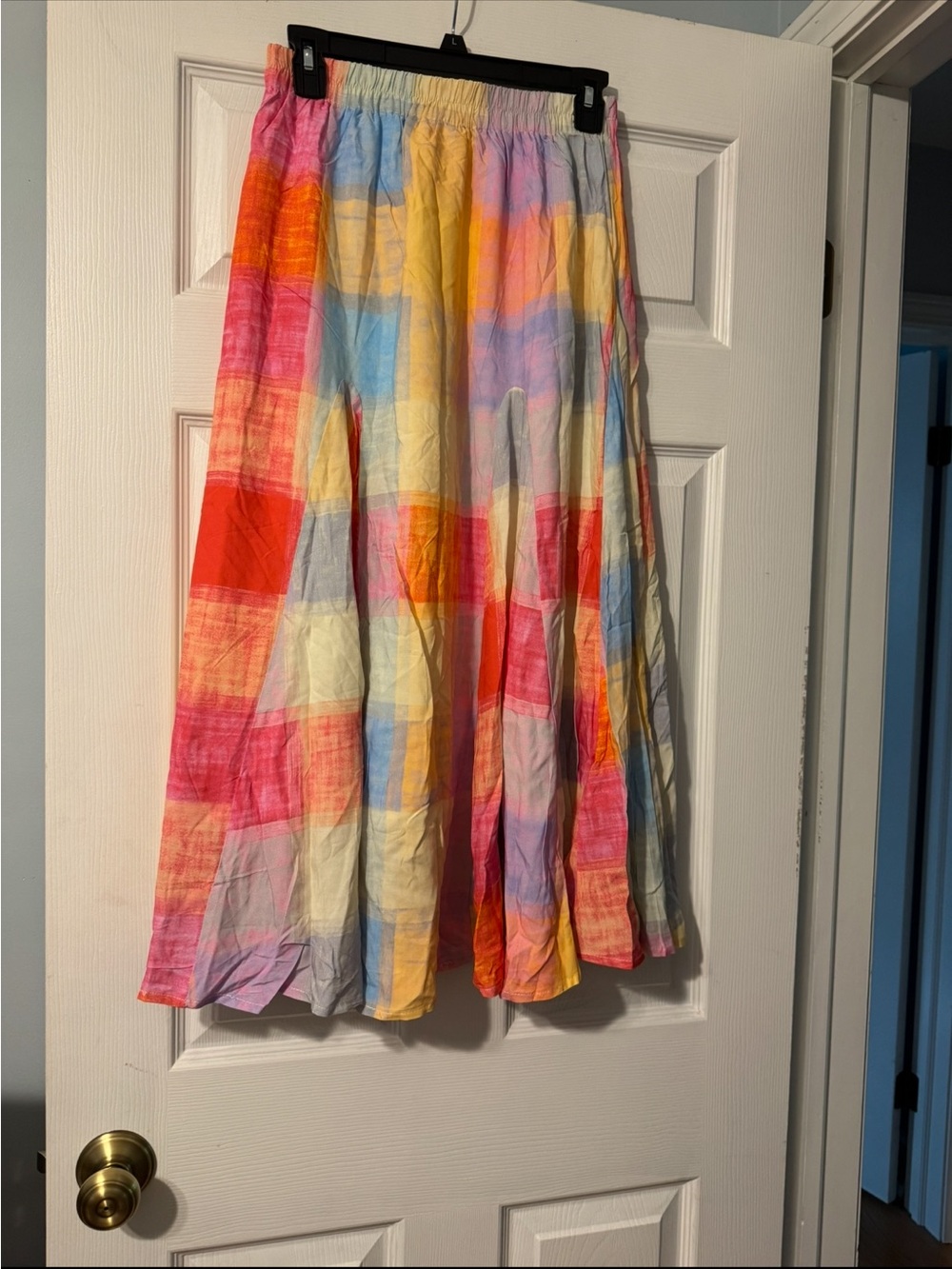 Colorblock Patchwork Maxi Skirt - Multicolor